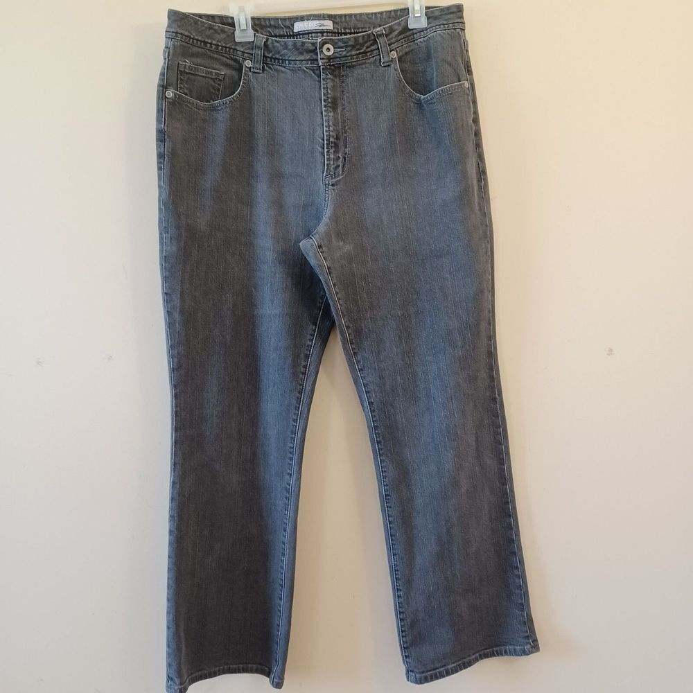 Classic Grey Wide Leg Jeans - Women's Flare & Wide Leg